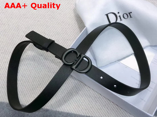 Dior Black Saddle Matte Calfskin Belt Replica
