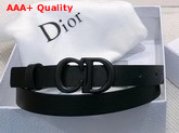Dior Black Saddle Matte Calfskin Belt Replica