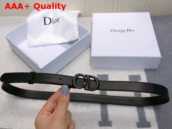 Dior Black Saddle Matte Calfskin Belt Replica