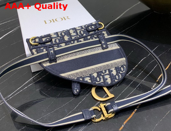 Dior Blue Saddle Dior Oblique Pouch Belt Replica