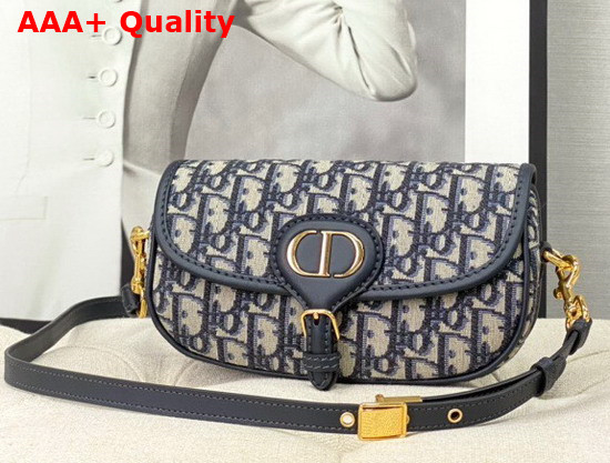 Dior Bobby East West Bag Blue Dior Oblique Jacquard Replica