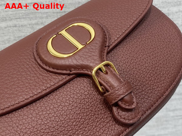 Dior Bobby East West Bag in Burgundy Grained Calfskin Replica