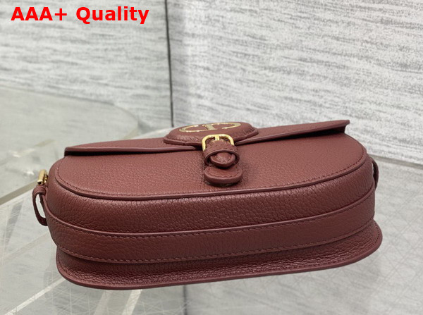 Dior Bobby East West Bag in Burgundy Grained Calfskin Replica