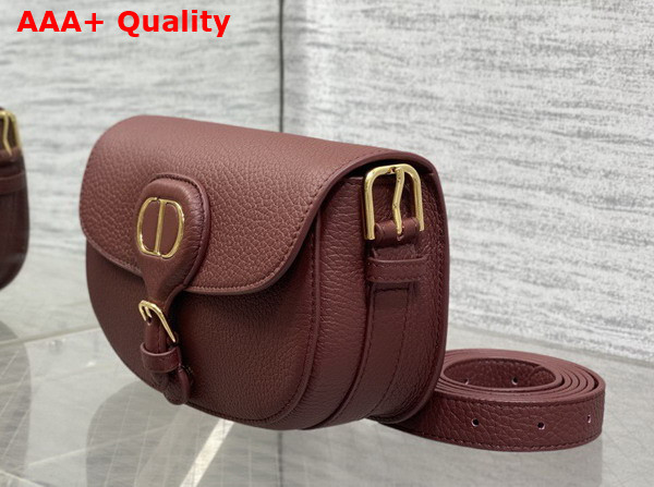 Dior Bobby East West Bag in Burgundy Grained Calfskin Replica