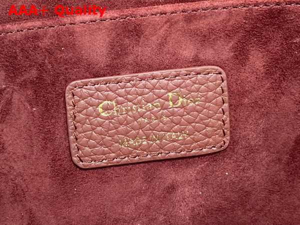 Dior Bobby East West Bag in Burgundy Grained Calfskin Replica
