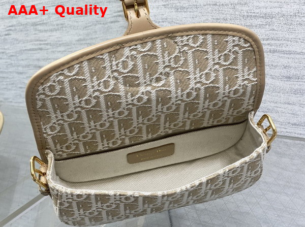 Dior Bobby East West Bag in Natural Dior Oblique Jacquard Replica