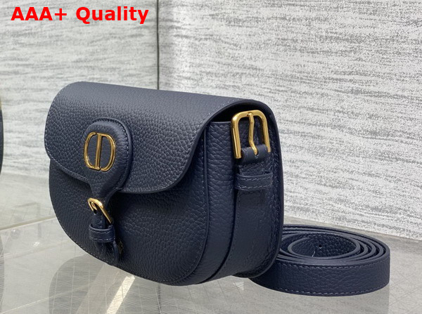 Dior Bobby East West Bag in Navy Blue Grained Calfskin Replica