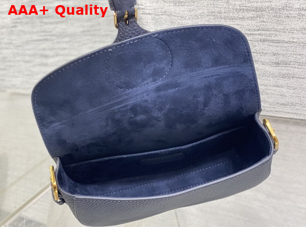 Dior Bobby East West Bag in Navy Blue Grained Calfskin Replica