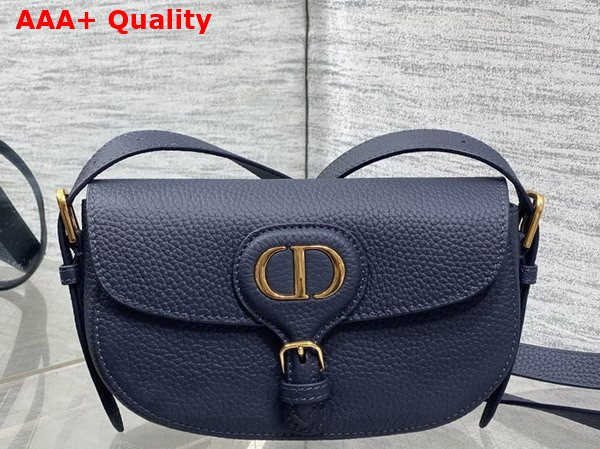 Dior Bobby East West Bag in Navy Blue Grained Calfskin Replica