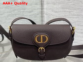 Dior Bobby Easy West Bag in Brown Grained Calfskin Replica