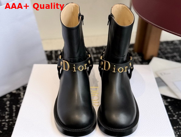 Dior Bolt Ankle Boot in Black Calfskin Replica