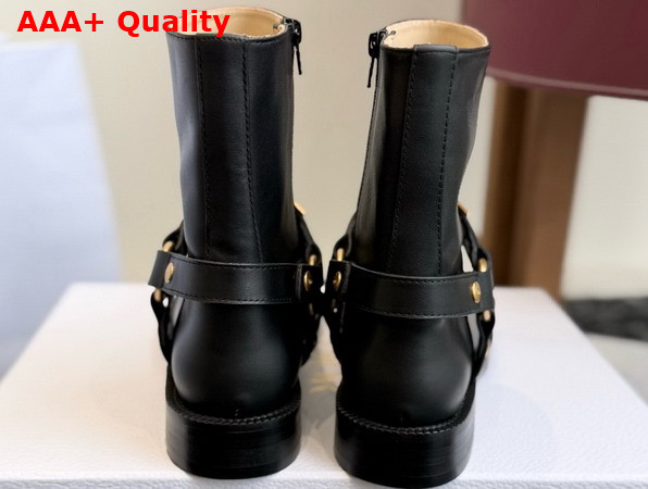 Dior Bolt Ankle Boot in Black Calfskin Replica