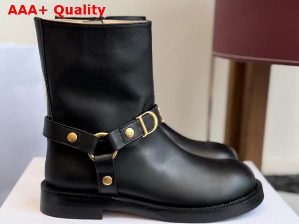 Dior Bolt Ankle Boot in Black Calfskin Replica