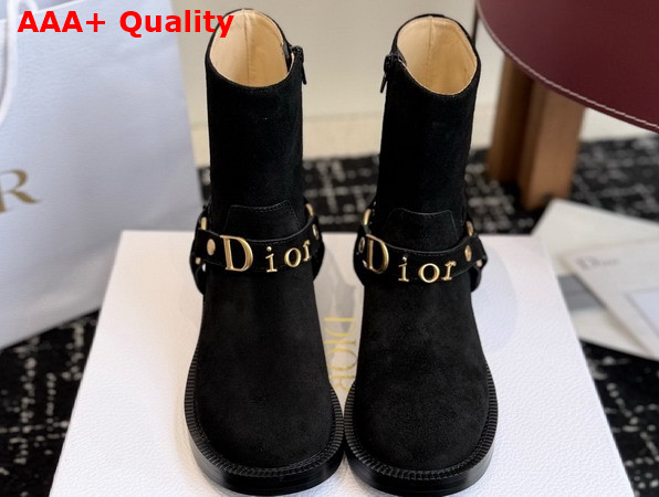 Dior Bolt Ankle Boot in Black Suede Calfskin Replica