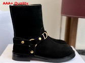 Dior Bolt Ankle Boot in Black Suede Calfskin Replica