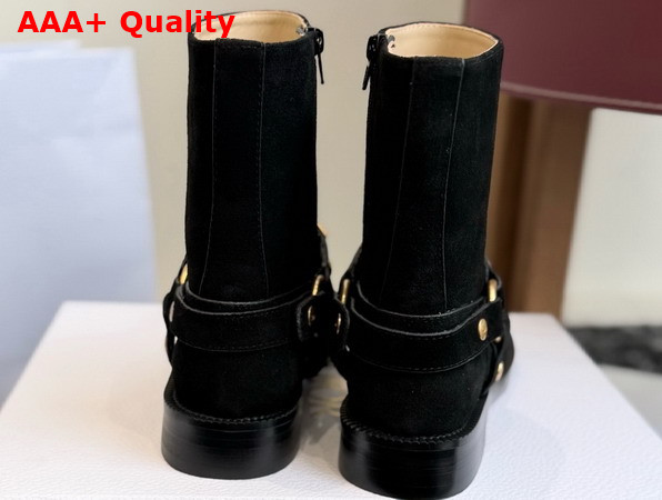 Dior Bolt Ankle Boot in Black Suede Calfskin Replica