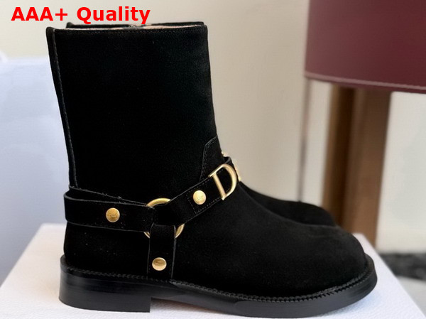 Dior Bolt Ankle Boot in Black Suede Calfskin Replica