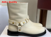 Dior Bolt Ankle Boot in White Calfskin Replica