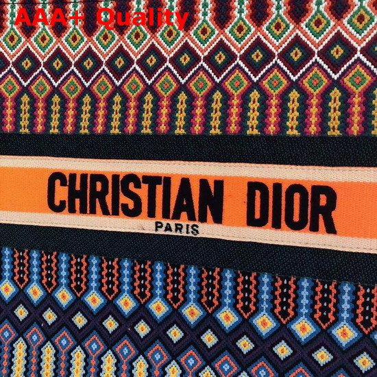 Dior Book Tote Bag in Multicolor Embroidered Canvas Replica