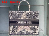 Dior Book Tote Blue Multicolor Dior Around the World Embroidery Replica