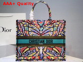 Dior Book Tote Multicolor Embroidered Canvas Replica