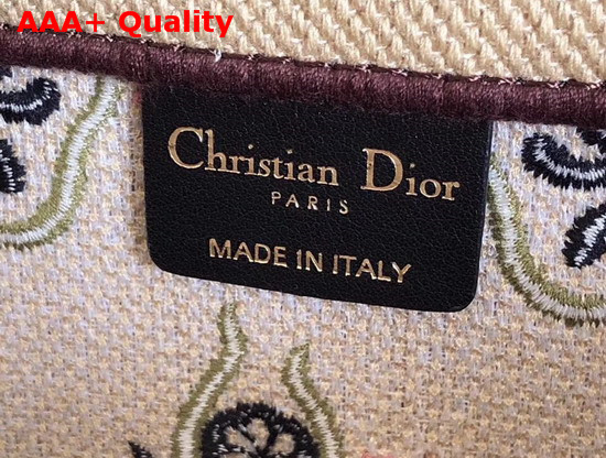Dior Book Tote in Beige Emboridered Canvas Replica