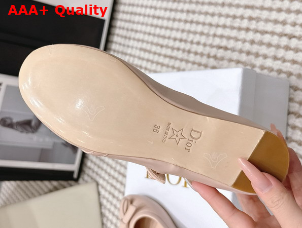 Dior Bow Ballet Flat in Pink Lambskin Replica