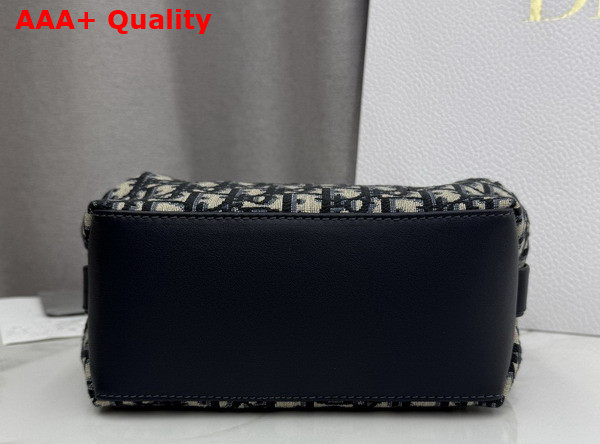 Dior Bow Pouch in Beige and Blue Dior Oblique Jacquard Replica