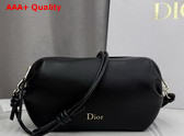 Dior Bow Pouch in Black Supple Lambskin Replica