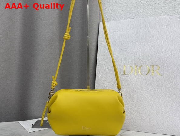 Dior Bow Pouch in Buttercup Supple Lambskin Replica