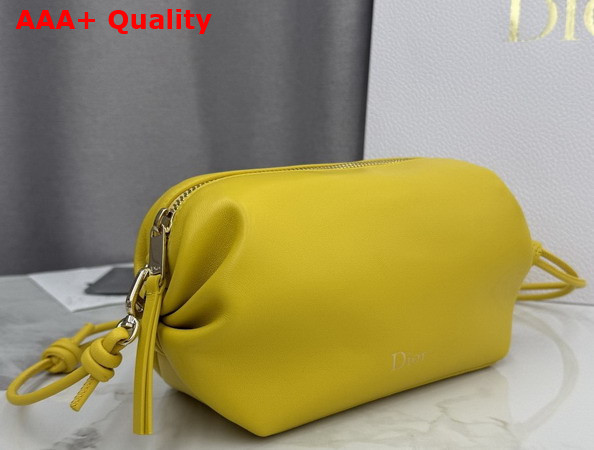 Dior Bow Pouch in Buttercup Supple Lambskin Replica