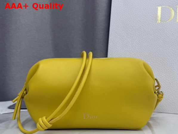 Dior Bow Pouch in Buttercup Supple Lambskin Replica