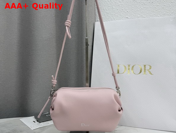 Dior Bow Pouch in Rose Songe Supple Lambskin Replica