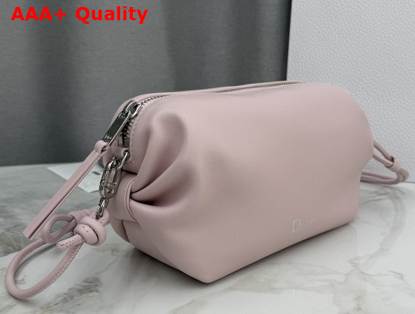Dior Bow Pouch in Rose Songe Supple Lambskin Replica