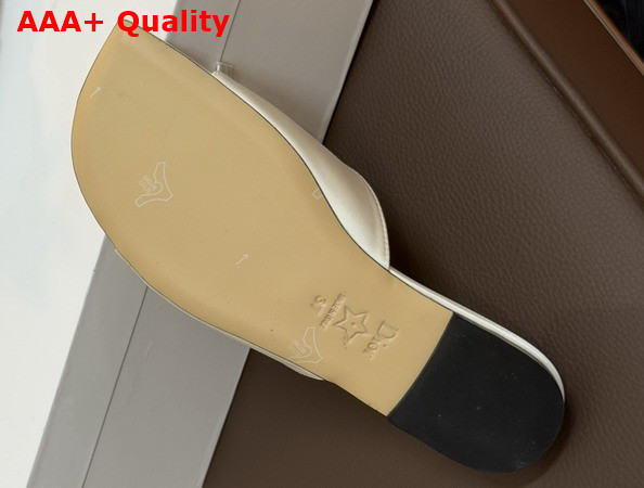 Dior Bow Slide in Beige Satin Replica