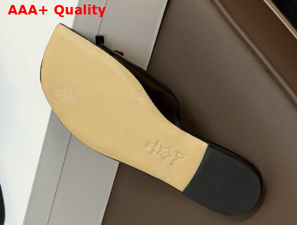 Dior Bow Slide in Black Lambskin Replica