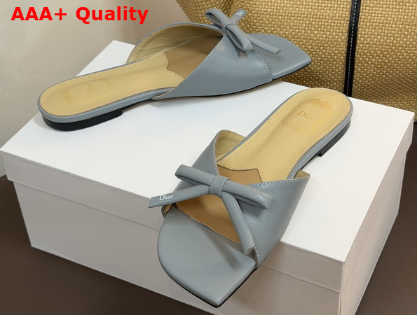 Dior Bow Slide in Cloud Blue Lambskin Replica