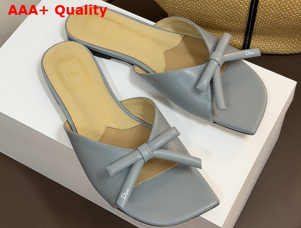Dior Bow Slide in Cloud Blue Lambskin Replica