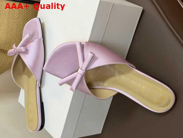 Dior Bow Slide in Rose Songe Satin Replica