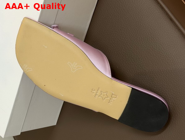 Dior Bow Slide in Rose Songe Satin Replica