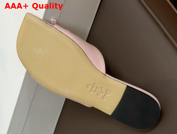 Dior Bow Slide in Soupir Pink Lambskin Replica