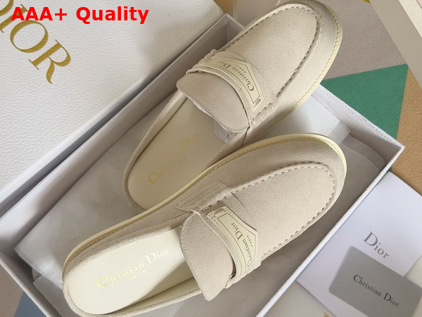 Dior Boy Mule in Light Beige Suede Calfskin Replica