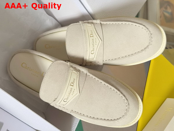 Dior Boy Mule in Light Beige Suede Calfskin Replica