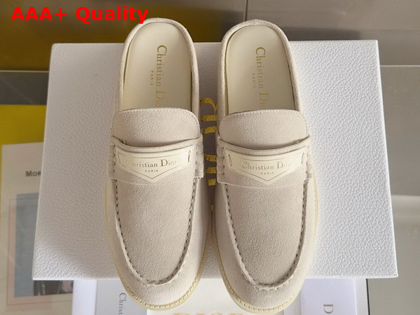 Dior Boy Mule in Light Beige Suede Calfskin Replica