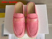 Dior Boy Mule in Pink Suede Calfskin Replica
