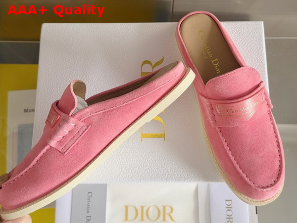 Dior Boy Mule in Pink Suede Calfskin Replica