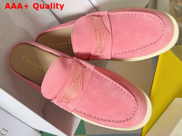 Dior Boy Mule in Pink Suede Calfskin Replica