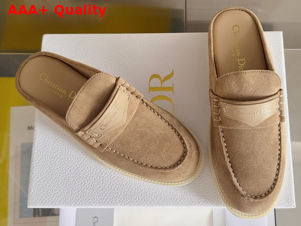 Dior Boy Mule in Rope Beige Suede Calfskin Replica