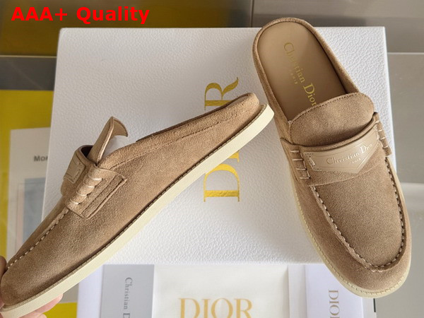 Dior Boy Mule in Rope Beige Suede Calfskin Replica