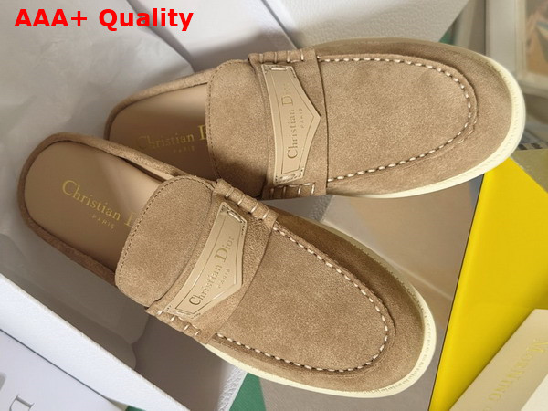 Dior Boy Mule in Rope Beige Suede Calfskin Replica